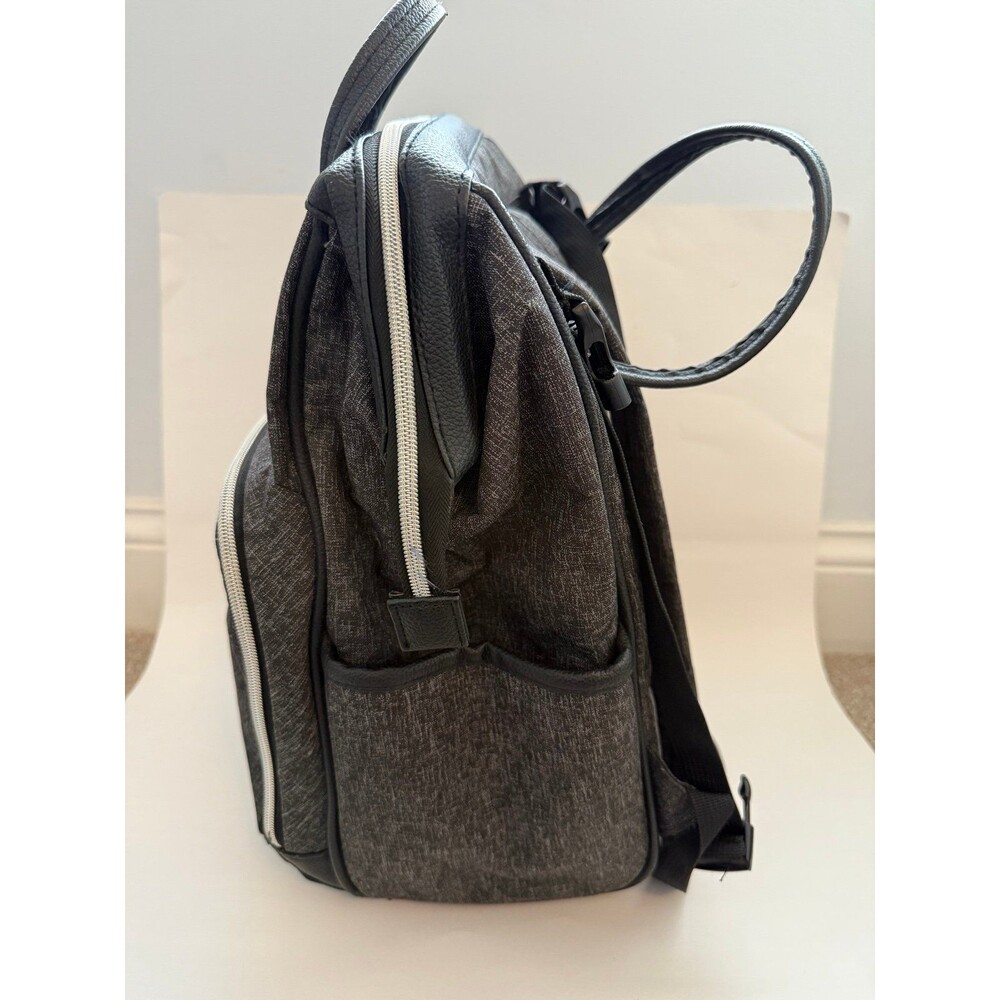 Bananafish Diaper Backpack Unisex Large Charcoal Grey Heathered Multi-Pocket - Picture 4 of 10